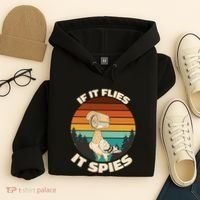 If It Flies It Spies Bird Watcher Government Spying Hoodie thumb 4