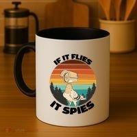 If It Flies It Spies Bird Watcher Government Spying Coffee Mug thumb 4