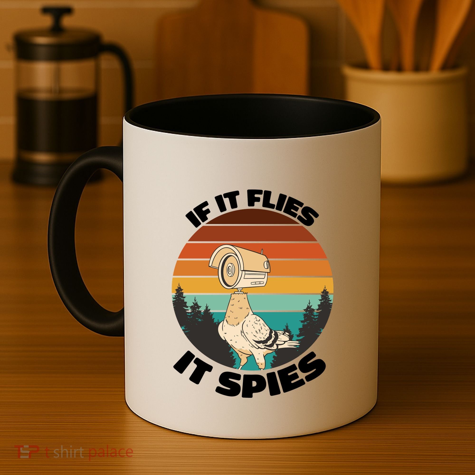 If It Flies It Spies Bird Watcher Government Spying Coffee Mug