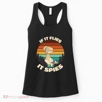 If It Flies It Spies Bird Watcher Government Spying Women's Tank Top thumb 0