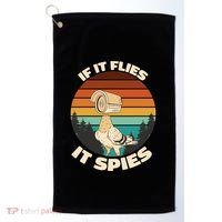 If It Flies It Spies Bird Watcher Government Spying Golf Towel thumb 0