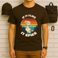 If It Flies It Spies Bird Watcher Government Spying T-Shirt thumb 6
