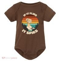 If It Flies It Spies Bird Watcher Government Spying Baby Bodysuit thumb 0