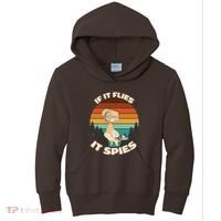 If It Flies It Spies Bird Watcher Government Spying Kids Hoodie thumb 0