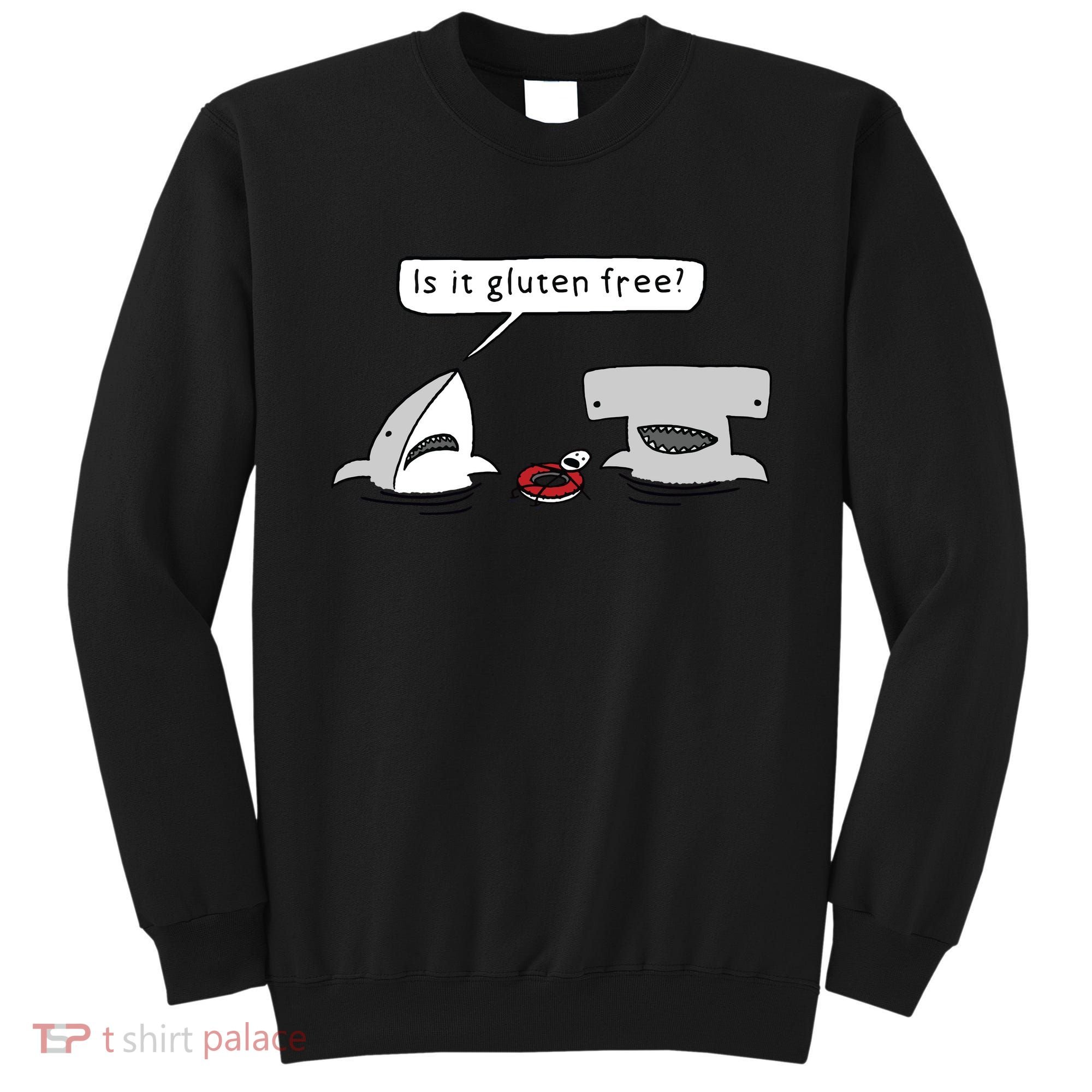 Is It Gluten Free Two Sharks Graphic Sweatshirt