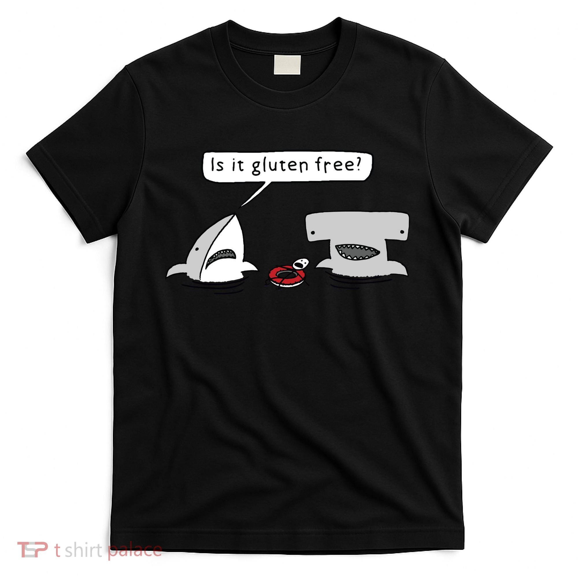 Is It Gluten Free Two Sharks Graphic T-Shirt