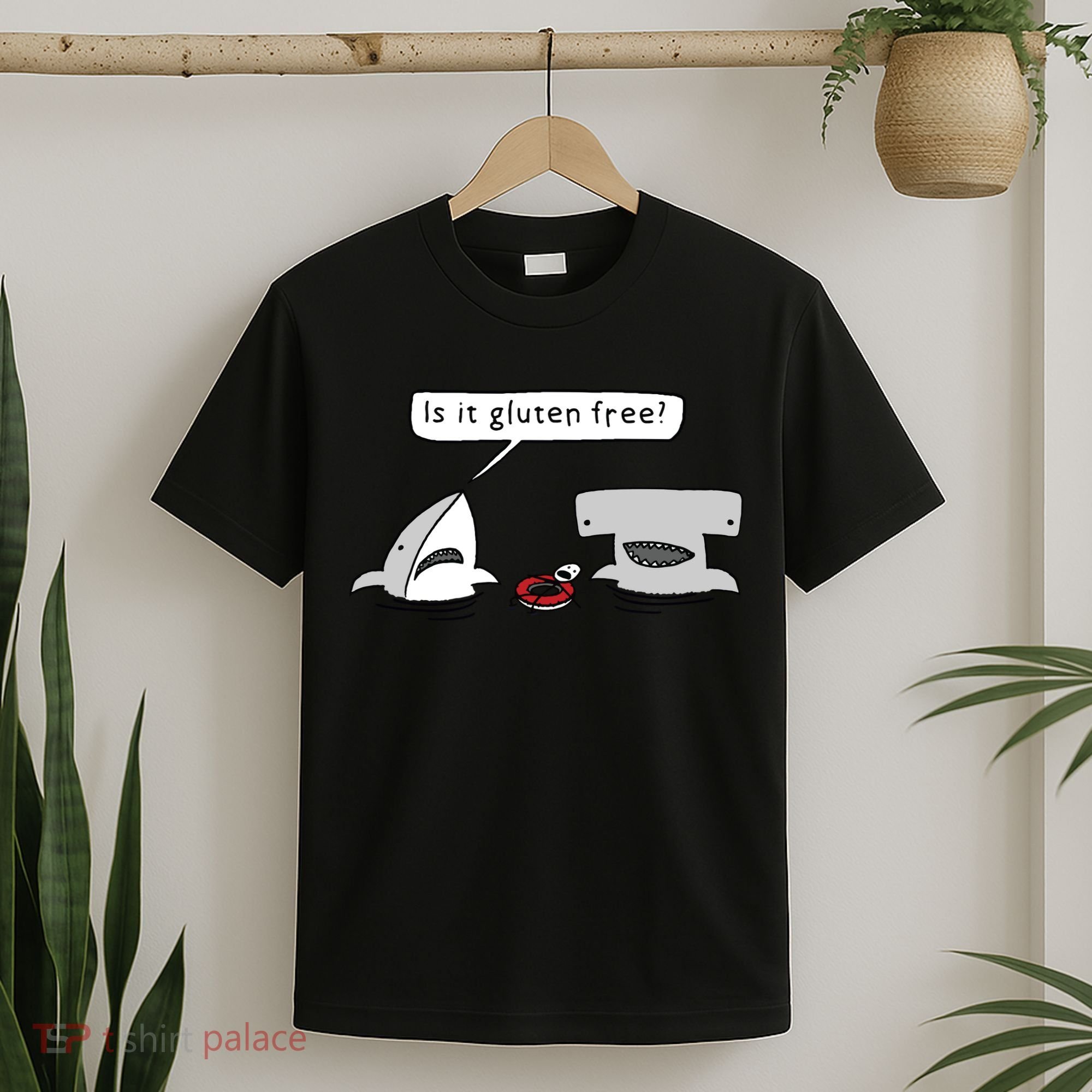 Is It Gluten Free Two Sharks Graphic T-Shirt
