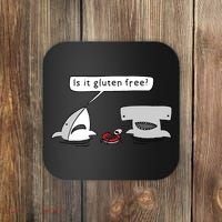 Is It Gluten Free Two Sharks Graphic Coaster thumb 0