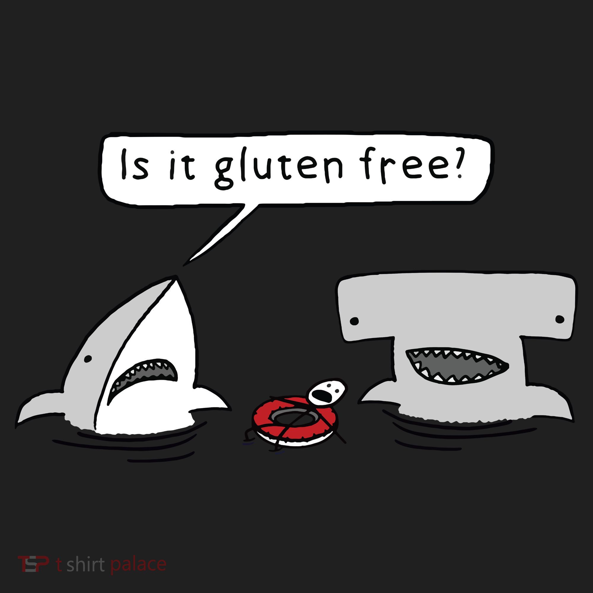 Is It Gluten Free Two Sharks Graphic Tumbler