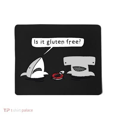 Is It Gluten Free Two Sharks Graphic Mousepad