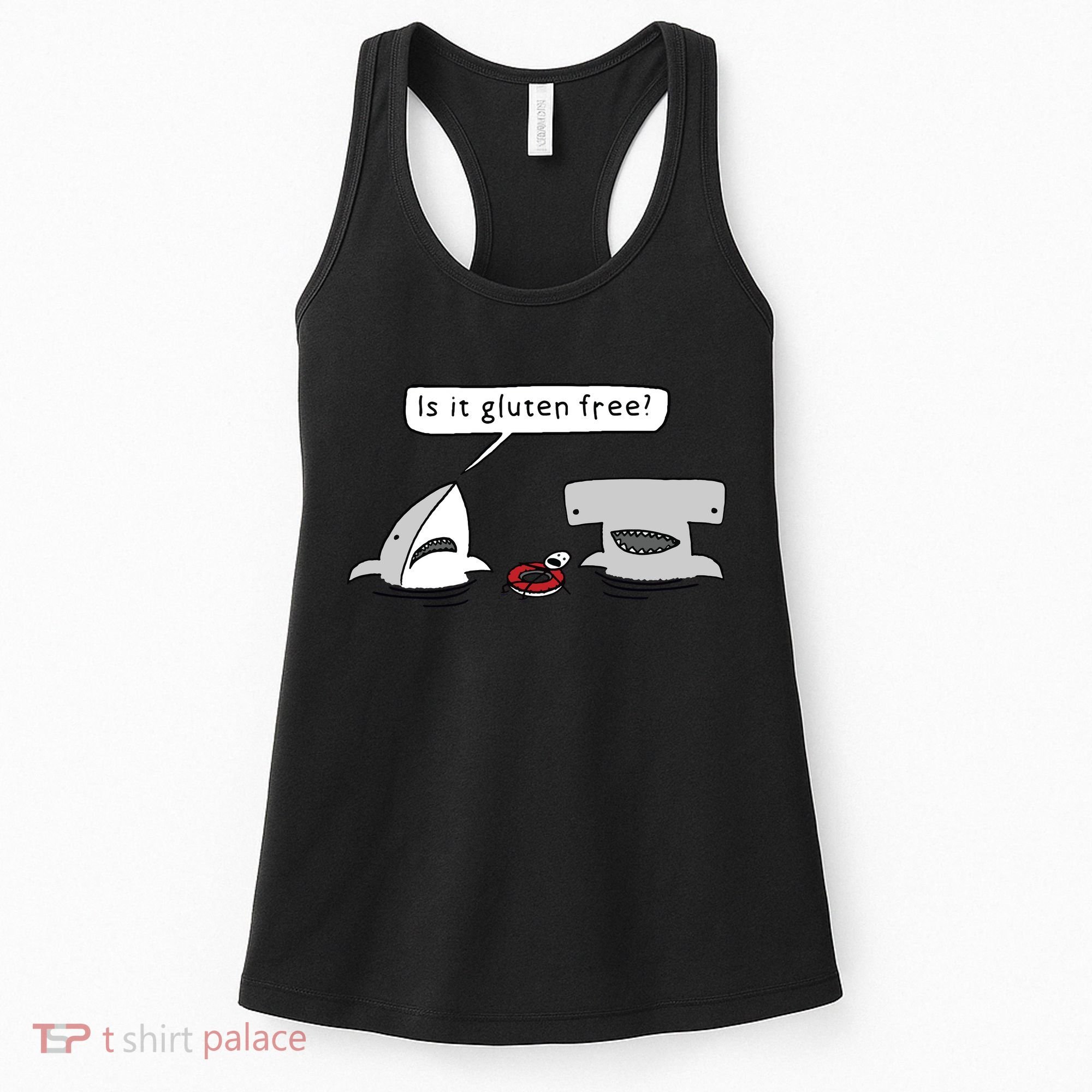 Is It Gluten Free Two Sharks Graphic Women's Tank Top