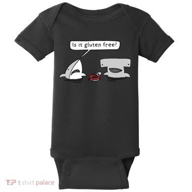 Is It Gluten Free Two Sharks Graphic Baby Bodysuit