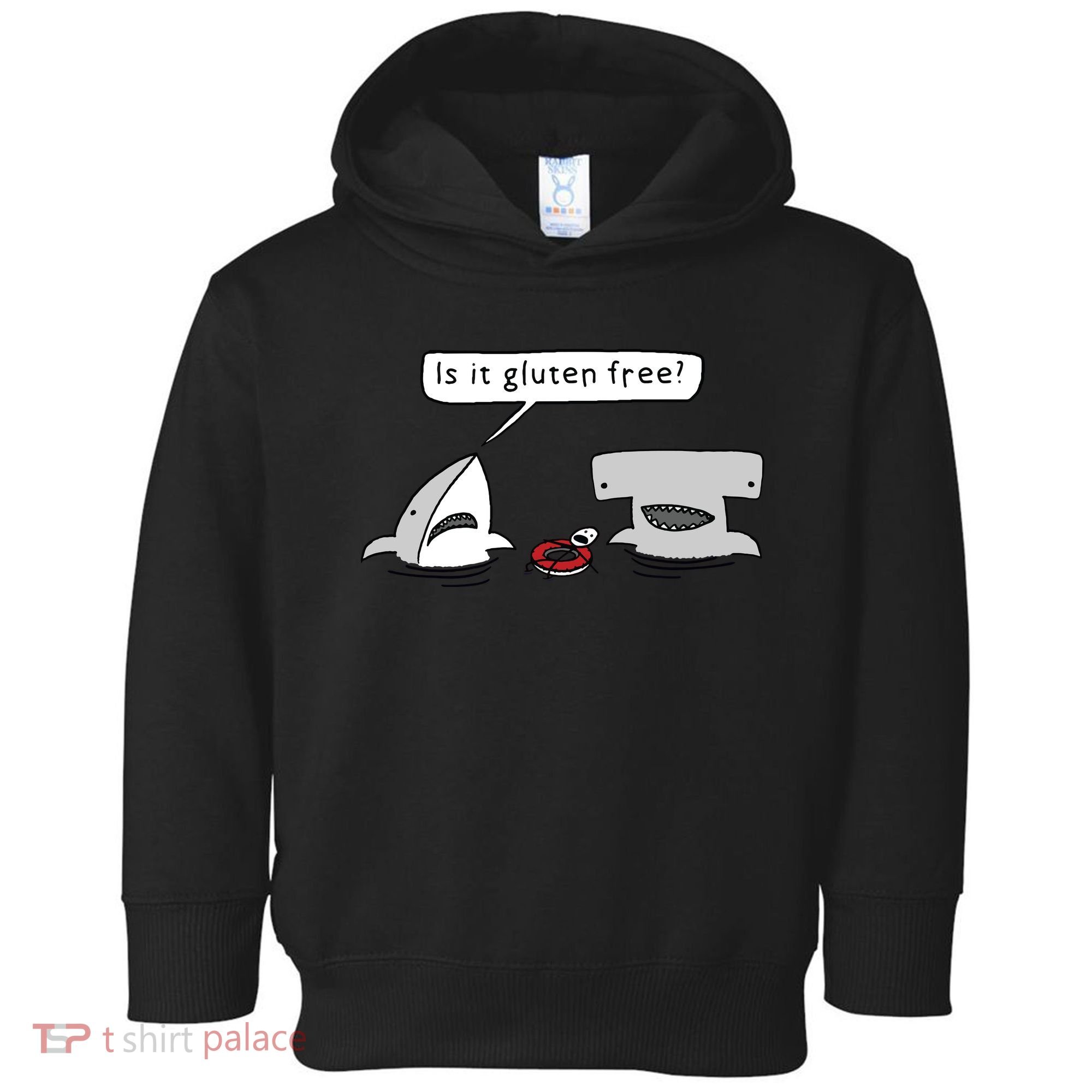 Is It Gluten Free Two Sharks Graphic Toddler Hoodie