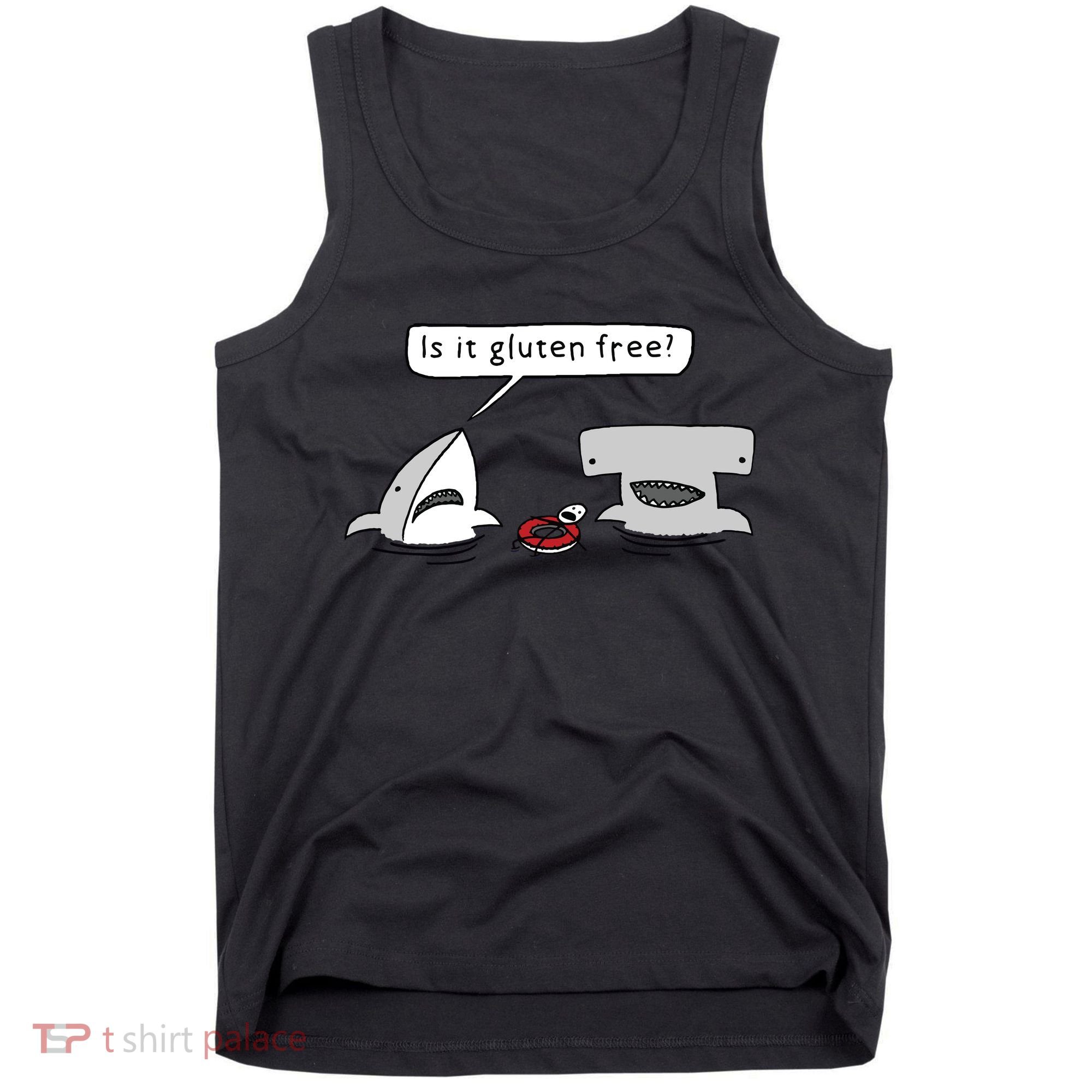 Is It Gluten Free Two Sharks Graphic Tank Top