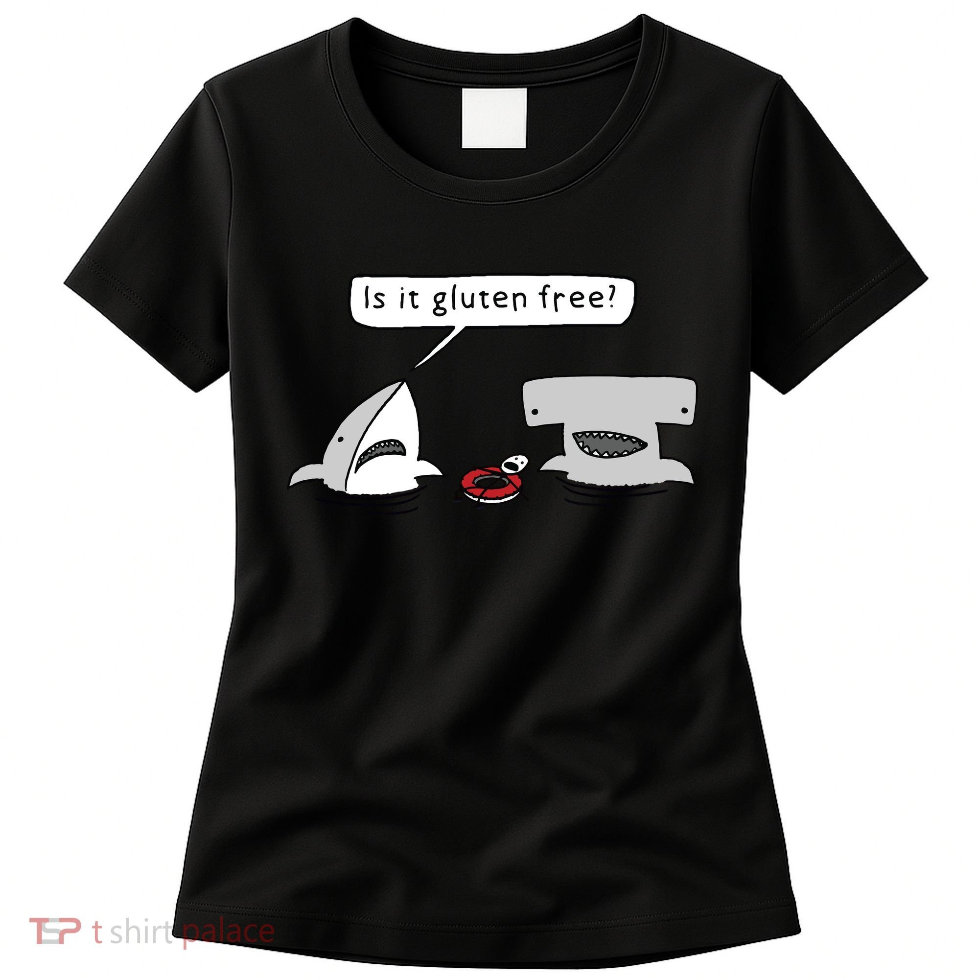 Is It Gluten Free Two Sharks Graphic Women's T-Shirt