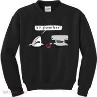 Is It Gluten Free Two Sharks Graphic Kids Sweatshirt thumb 0