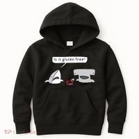 Is It Gluten Free Two Sharks Graphic Kids Hoodie thumb 0