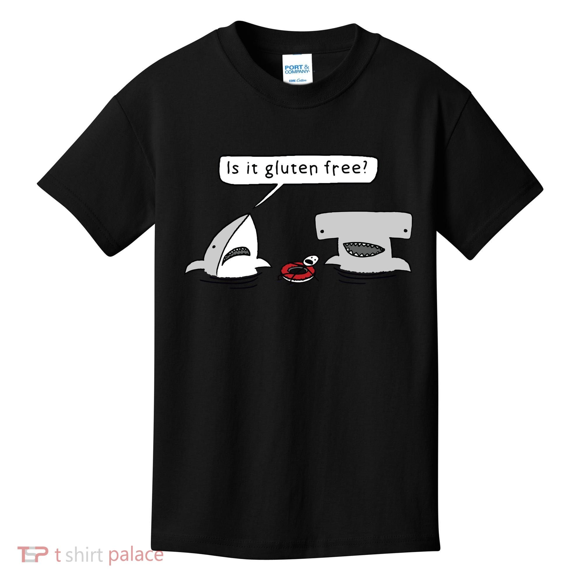 Is It Gluten Free Two Sharks Graphic Kids T-Shirt