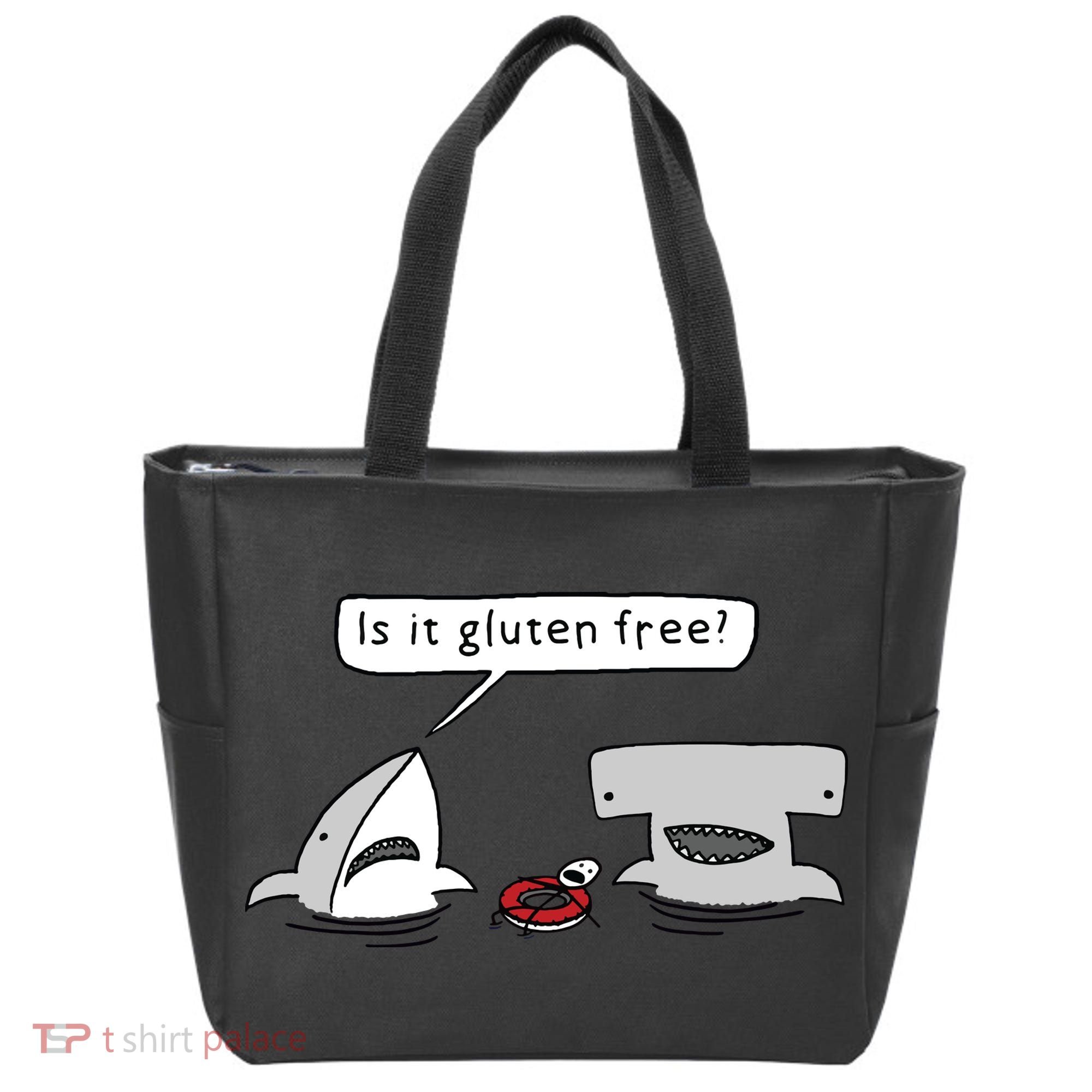 Is It Gluten Free Two Sharks Graphic Tote Bag