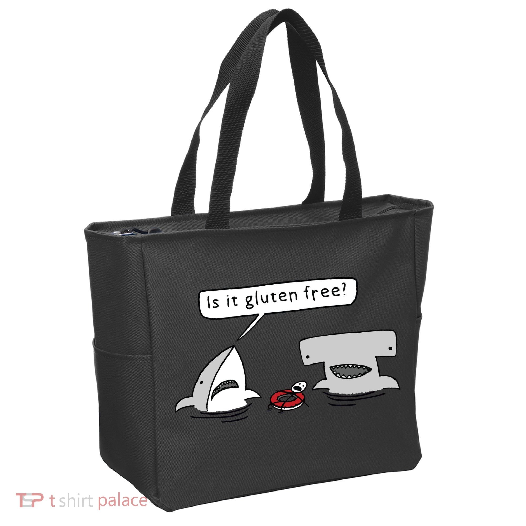 Is It Gluten Free Two Sharks Graphic Tote Bag