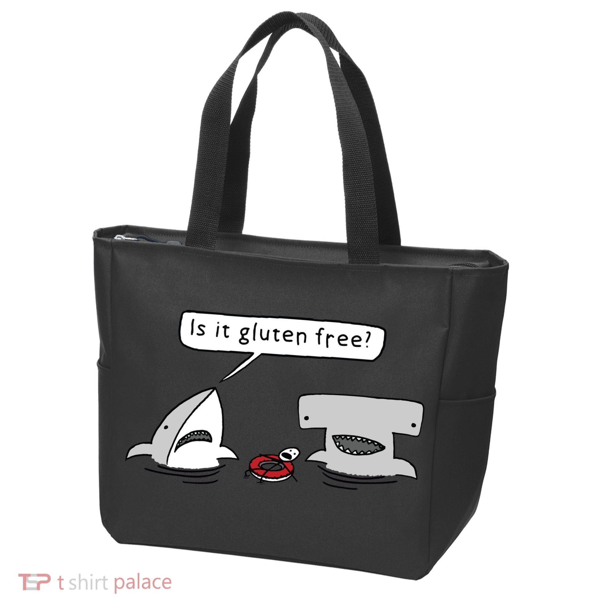 Is It Gluten Free Two Sharks Graphic Tote Bag