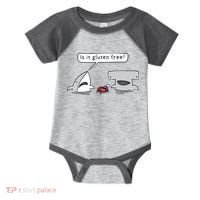 Is It Gluten Free Two Sharks Graphic Infant Baby Jersey Bodysuit thumb 0