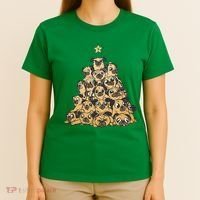 It Is Going To Be A Pug Christmas Tree T-Shirt thumb 4