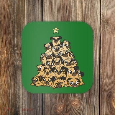 It Is Going To Be A Pug Christmas Tree Coaster
