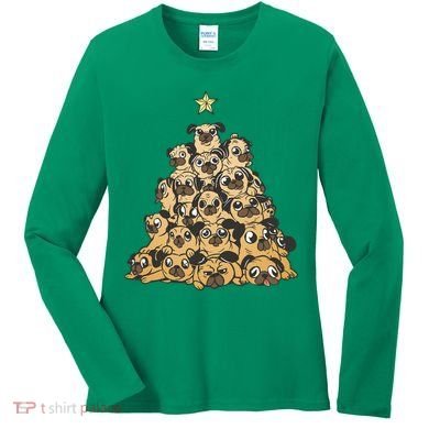 It Is Going To Be A Pug Christmas Tree Women's Long Sleeve Shirt