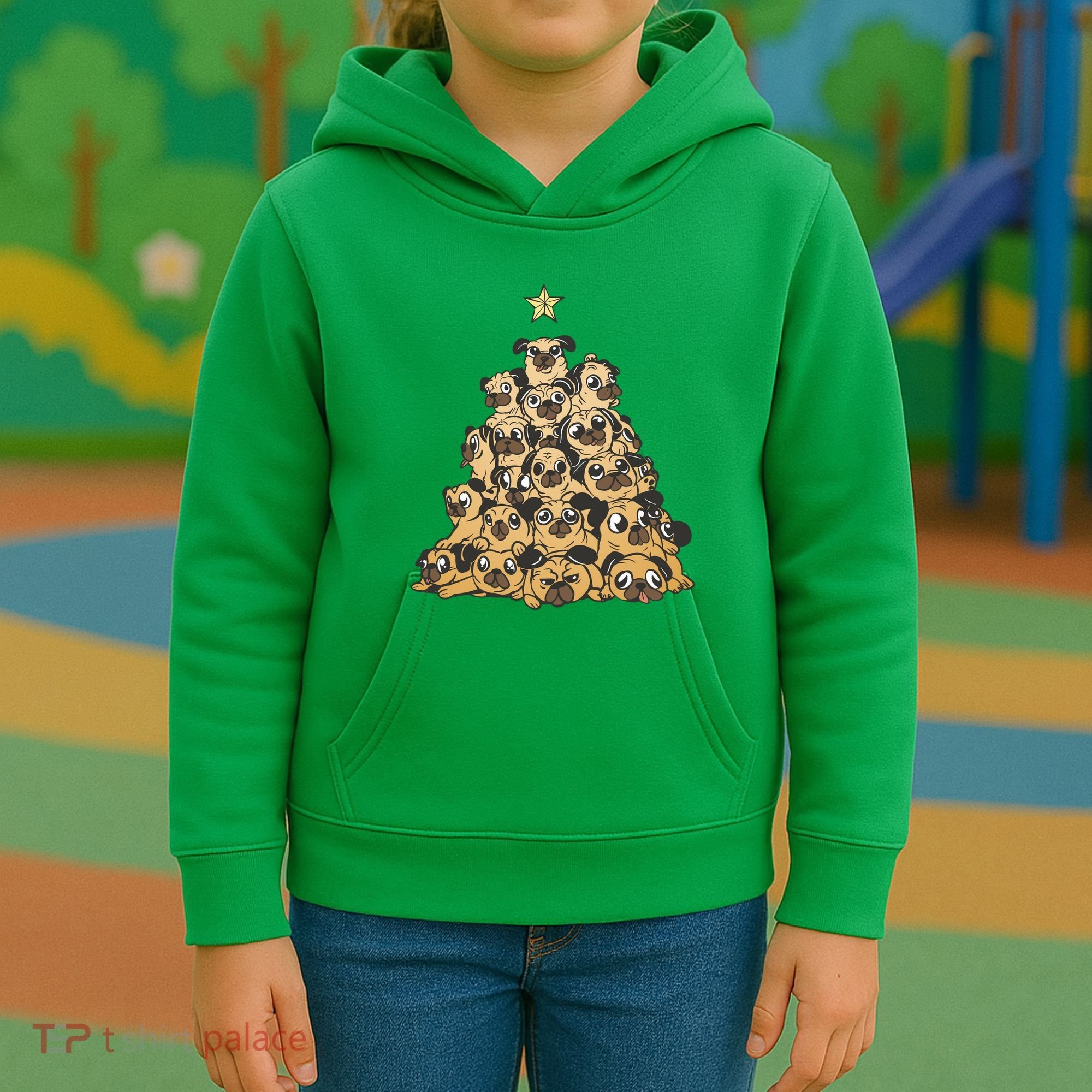 It Is Going To Be A Pug Christmas Tree Kids Hoodie