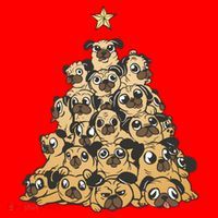 It Is Going To Be A Pug Christmas Tree Santa Hat thumb 1