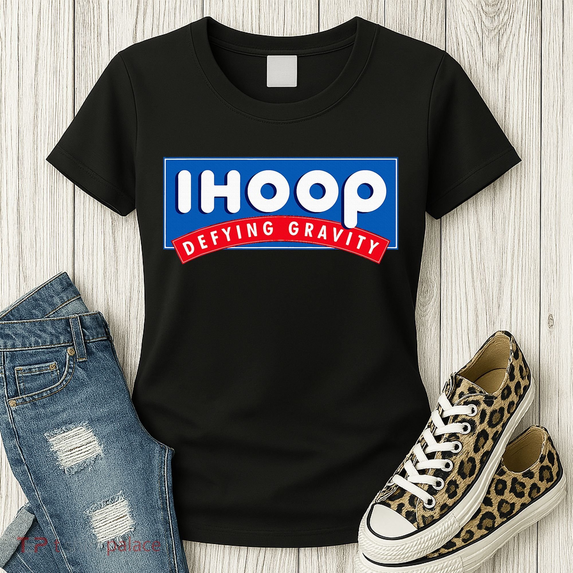 Ihoop I Hoop Defying Gravity Basketball & Basketballer Women's T-Shirt