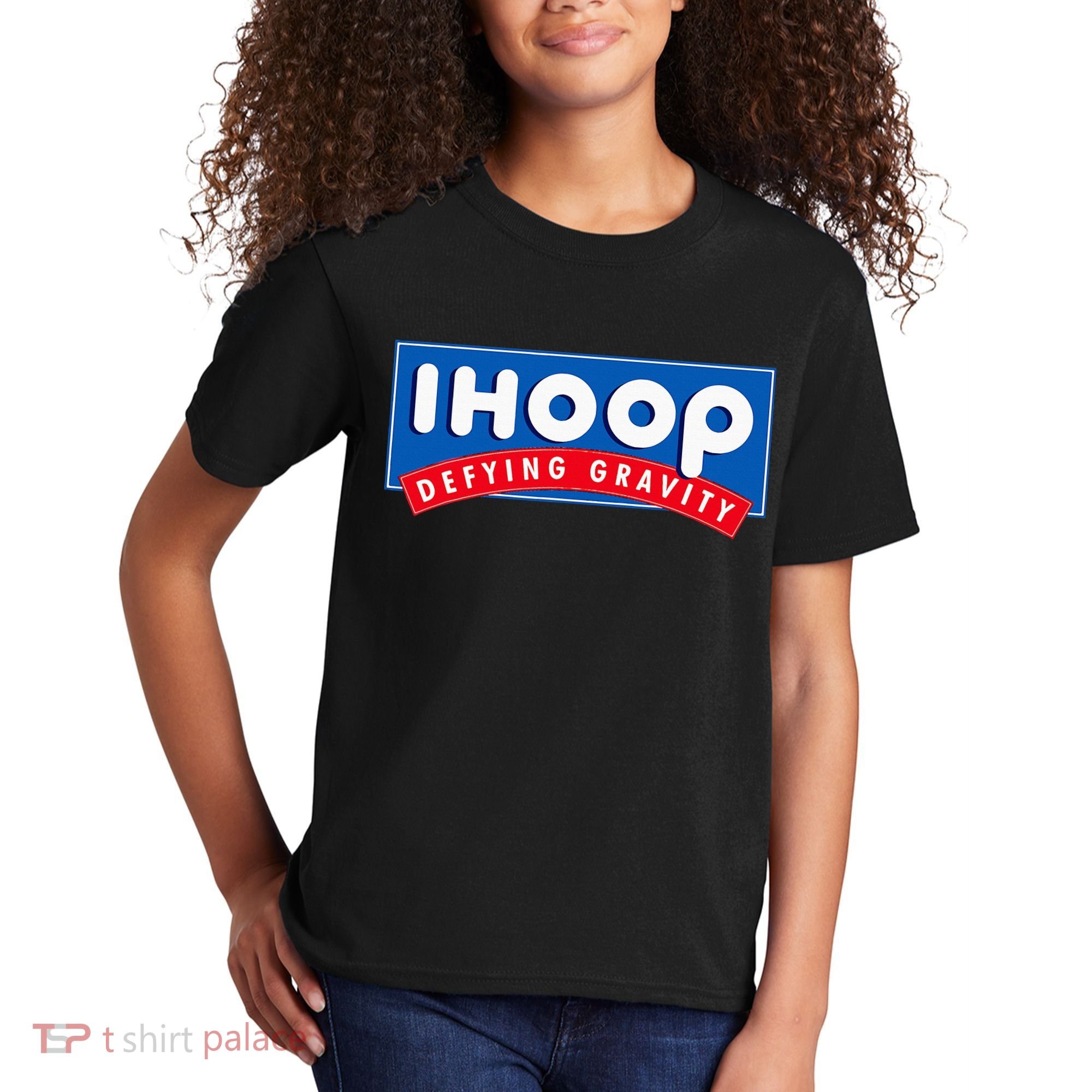 Ihoop I Hoop Defying Gravity Basketball & Basketballer Kids T-Shirt