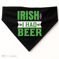 Irish I Had Beer USA-Made Doggie Bandana thumb 0