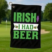 Irish I Had Beer Golf Towel thumb 1