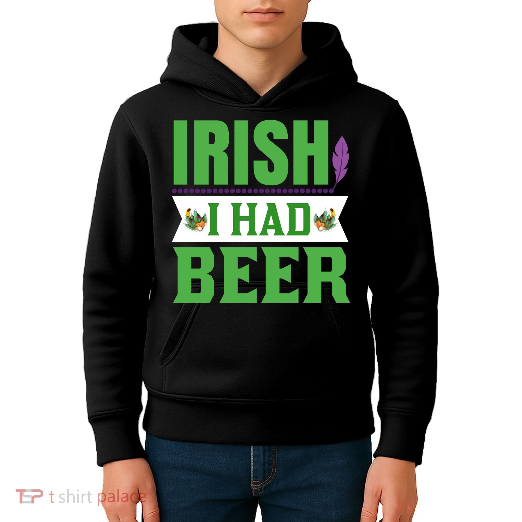 Irish I Had Beer Kids Hoodie