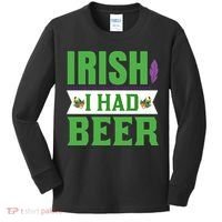Irish I Had Beer Kids Long Sleeve Shirt thumb 0