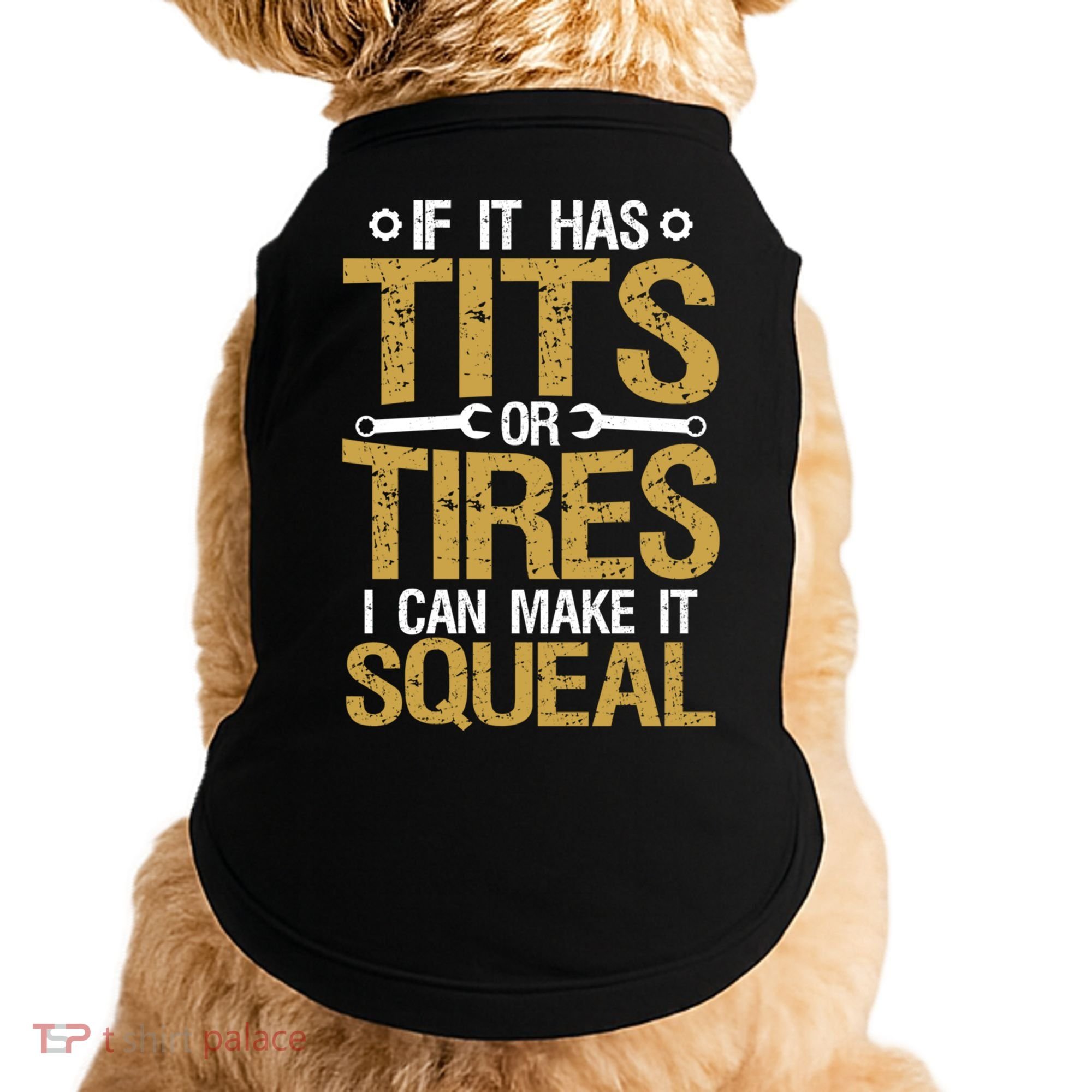 If It Has Tits Or Tires I Can Make It Squeal Fun Mechanic Cute Gift Doggie Tank