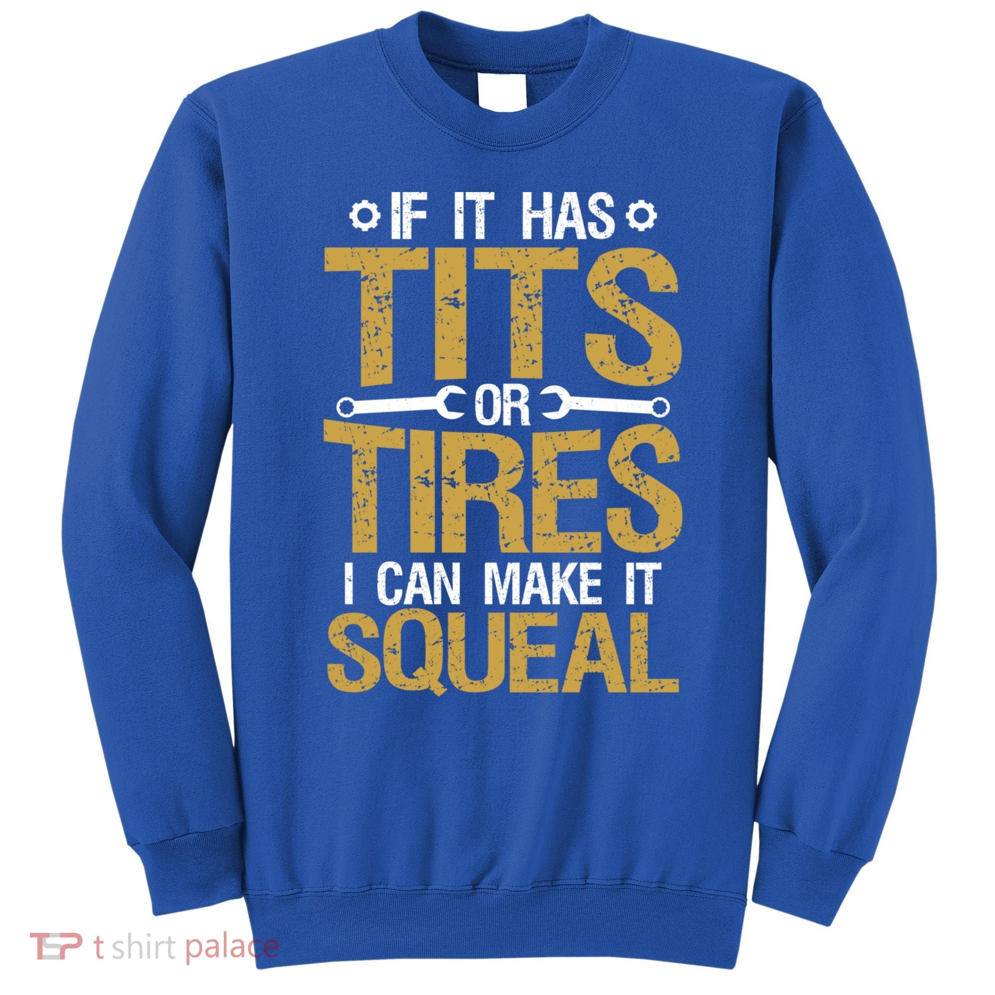 If It Has Tits Or Tires I Can Make It Squeal Fun Mechanic Cute Gift Sweatshirt