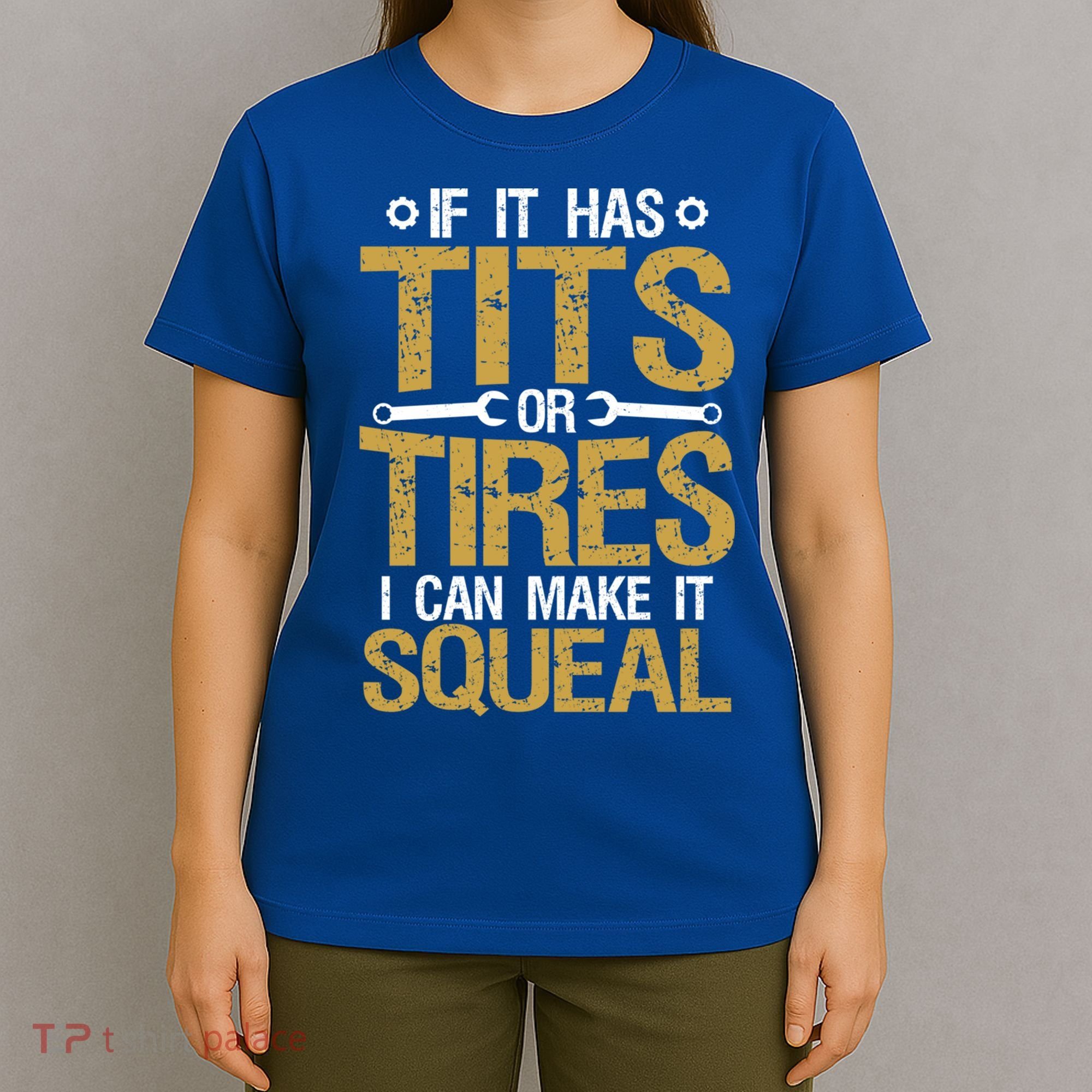 If It Has Tits Or Tires I Can Make It Squeal Fun Mechanic Cute Gift T-Shirt