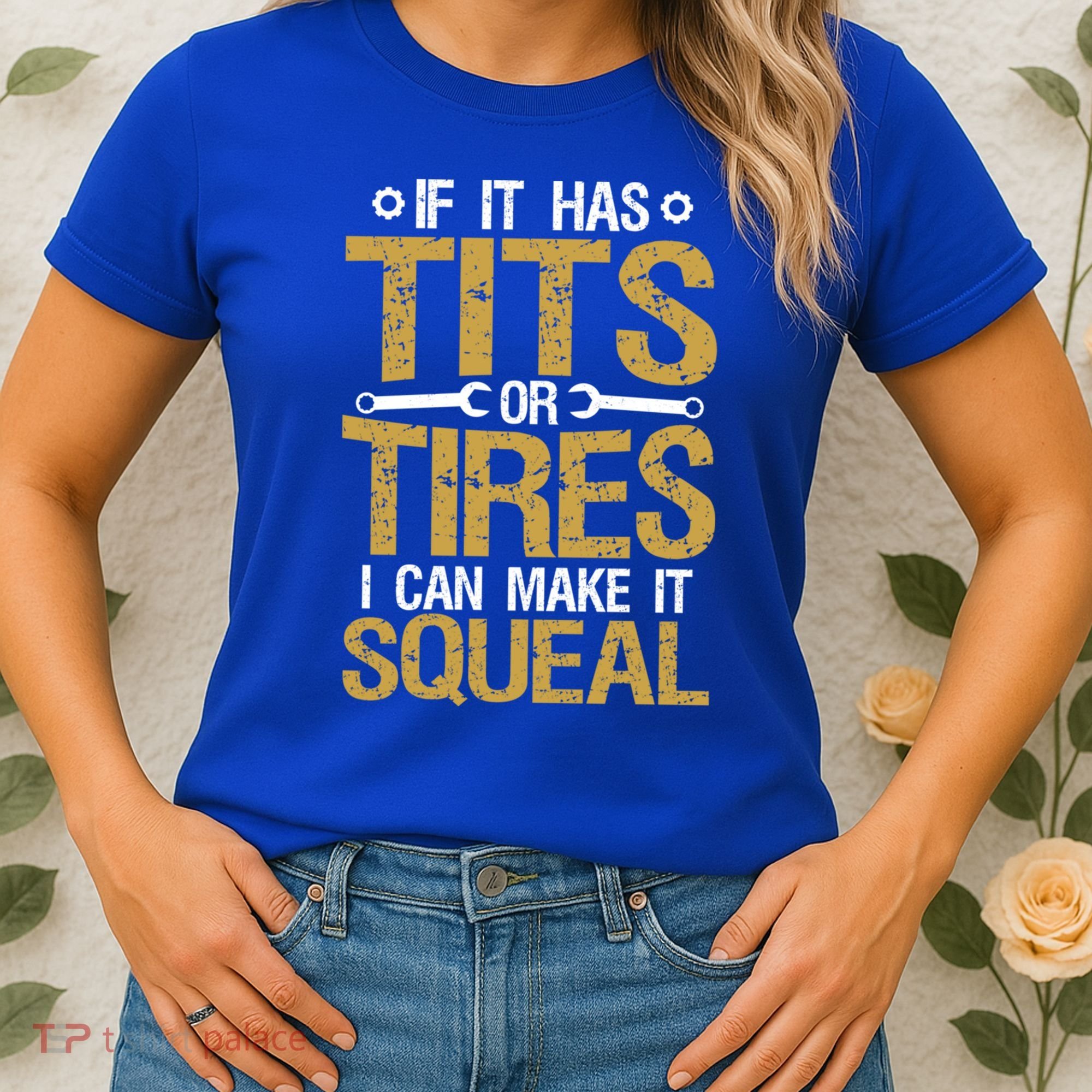 If It Has Tits Or Tires I Can Make It Squeal Fun Mechanic Cute Gift Women's T-Shirt