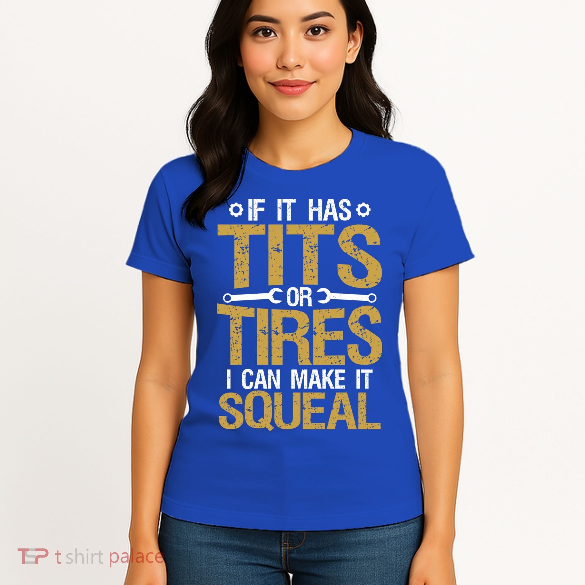 If It Has Tits Or Tires I Can Make It Squeal Fun Mechanic Cute Gift Women's T-Shirt