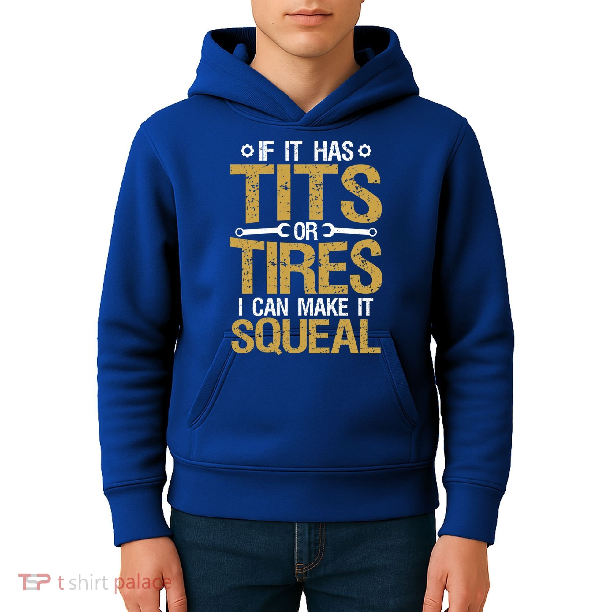 If It Has Tits Or Tires I Can Make It Squeal Fun Mechanic Cute Gift Kids Hoodie