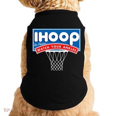 Ihoop I Hoop So Please Watch Your Ankles Classic Logo Doggie Tank