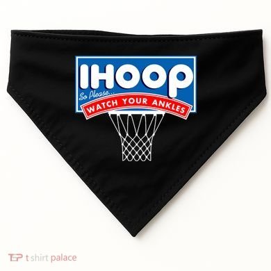 Ihoop I Hoop So Please Watch Your Ankles Classic Logo USA-Made Doggie Bandana
