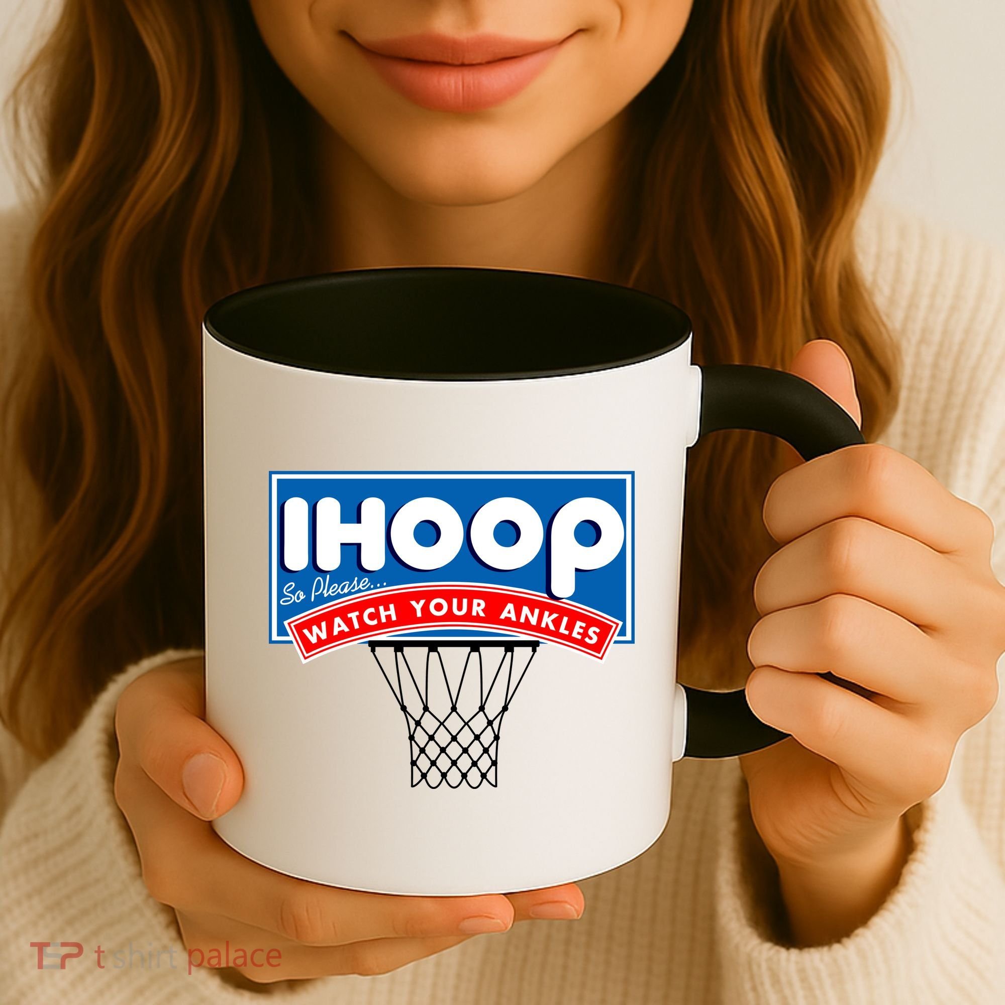 Ihoop I Hoop So Please Watch Your Ankles Classic Logo Coffee Mug