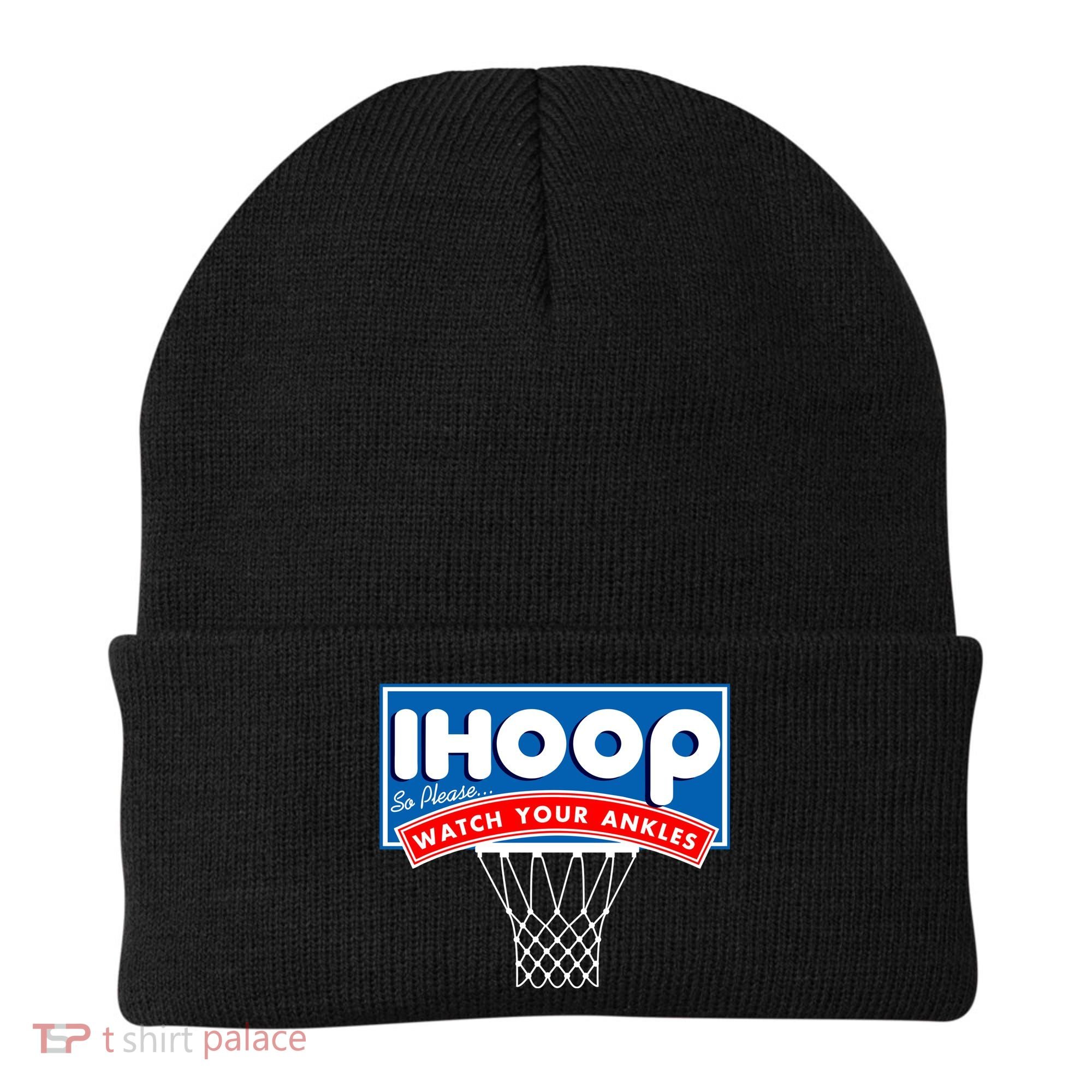 Ihoop I Hoop So Please Watch Your Ankles Classic Logo Beanie