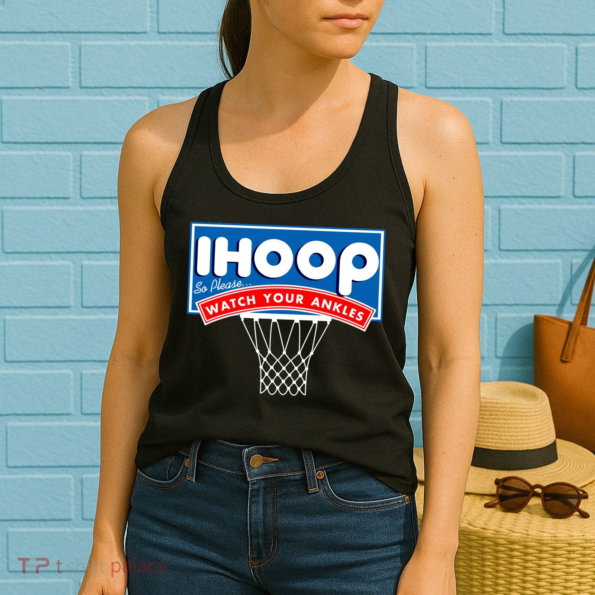 Ihoop I Hoop So Please Watch Your Ankles Classic Logo Women's Tank Top