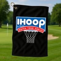 Ihoop I Hoop So Please Watch Your Ankles Classic Logo Golf Towel thumb 1