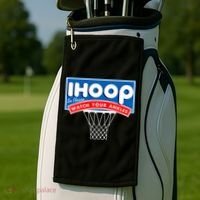 Ihoop I Hoop So Please Watch Your Ankles Classic Logo Golf Towel thumb 2